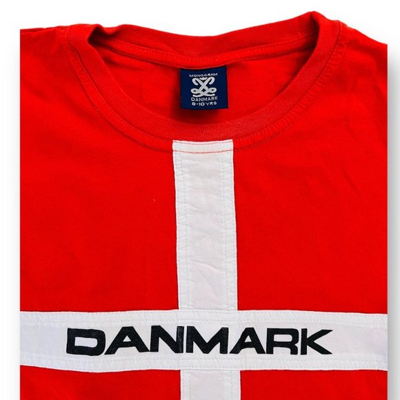 Danmark Red White Short Sleeve T-shirt Tee - Picture 2 of 4